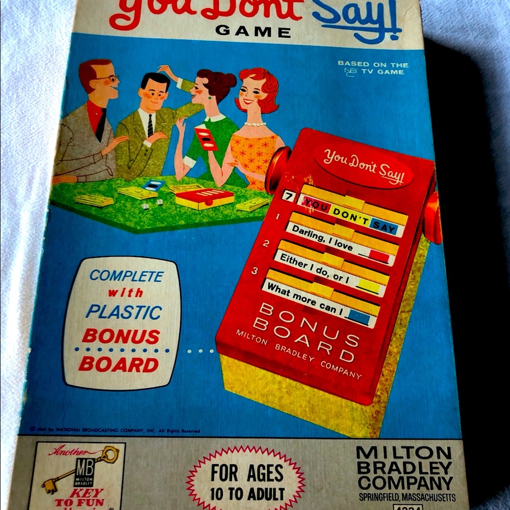 You Dont Say Game Vintage 1963 Milton Bradley Game